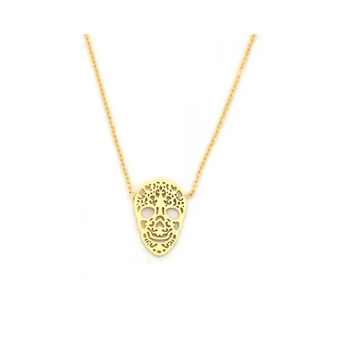 Necklace "Sugar Skull", Gold